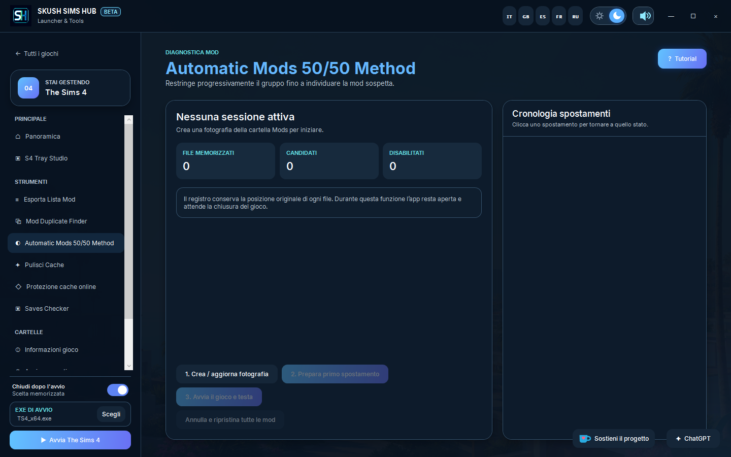 Automatic Mods 50/50 Method